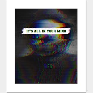 It's All In Your Mind - Vaporwave Aesthetic Style Posters and Art